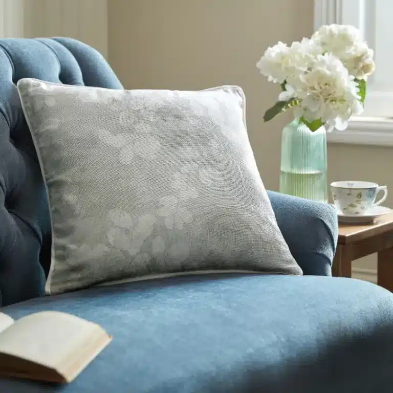Laura Ashley Cushion Millhayes Leaf in Natural 45 x45cm lifestyle