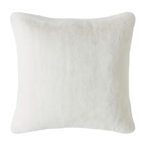 Laura Ashley Faux Fur Cushion Newland Arctic White 45 x 45cm