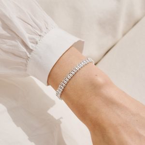 Joma Jewellery Bracelet Bar Silver Tennis Silver Plated Bracelet