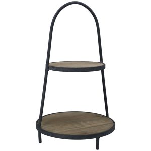 Gisela Graham Wood/Metal Display Caddy 50cm - Two-Tier
