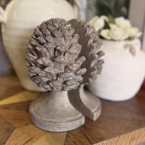Aged Pinecone Book Ends