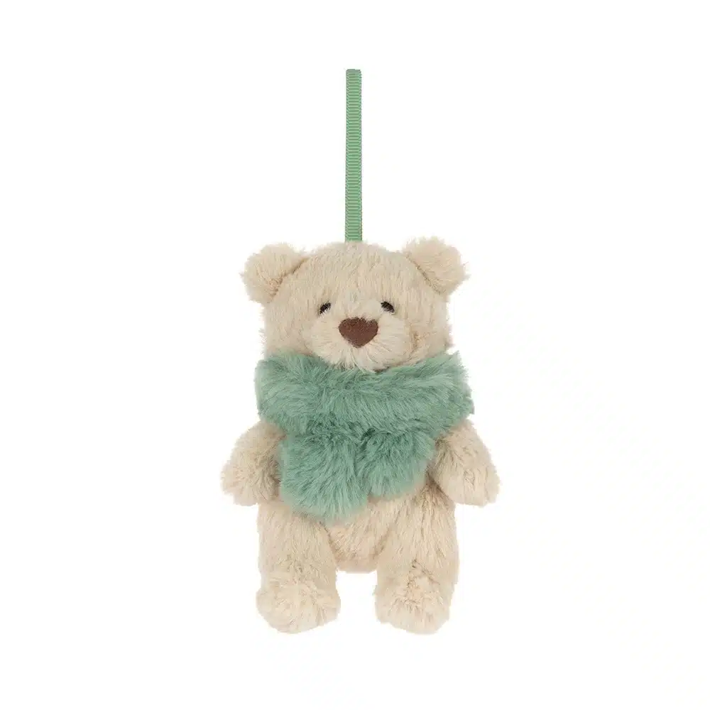 Jellycat Bartholomew Bear Jr. Winter Warmer Decoration front