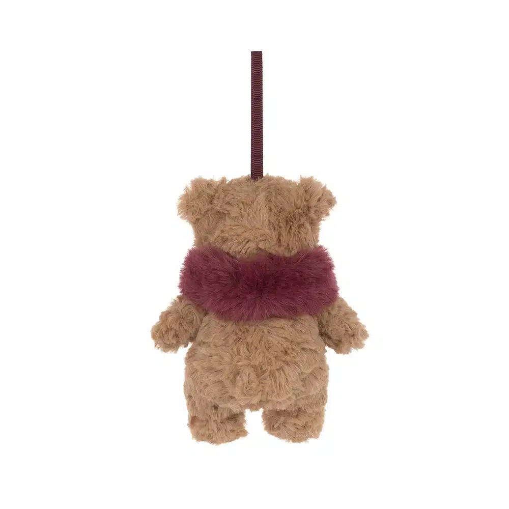 Jellycat Bartholomew Bear Winter Warmer Decoration back