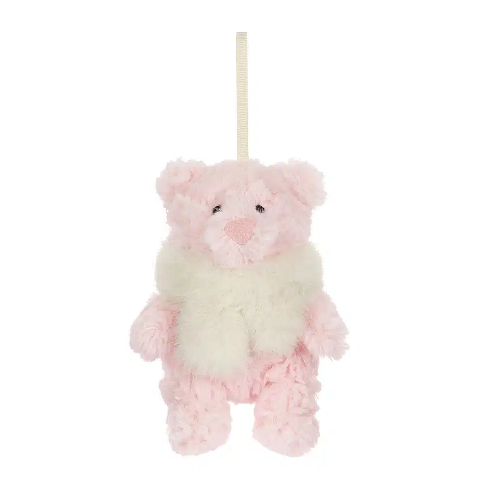 Jellycat Leola Bear Winter Warmer Decoration front