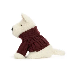 Jellycat Munro Scottie Dog 'Winter Jumper' side