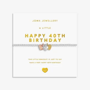 Joma Jewellery A Little Charmed Moments Happy 40th Birthday Bracelet