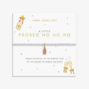 Joma Jewellery A Little Vibes Prosec Ho Ho Ho Silver & Gold Plated Bracelet