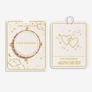 Joma Jewellery Affirmation Card Friendship Gold Plated Bracelet