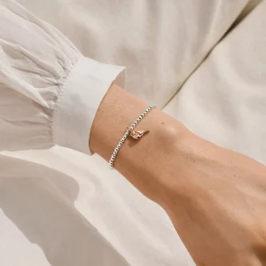 Alternative view of Joma Jewellery Christmas A Little Christmas Robin Silver & Rose Gold Plated Bracelet