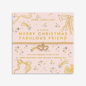 Joma Jewellery Christmas A Little Merry Christmas Fabulous Friend Gold Plated Bracelet
