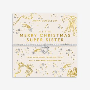 Joma Jewellery Christmas A Little Merry Christmas Super Sister Silver Plated Bracelet