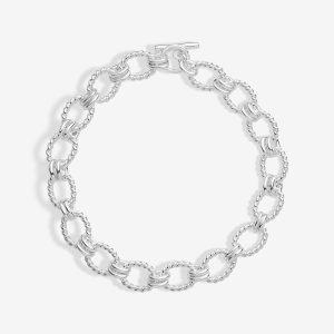 Joma Jewellery Classic Collection Rope Link Silver Plated Bracelet