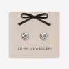 Joma Jewellery Classic Collection Solitaire Cz Silver Plated Stud Earrings