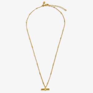 Joma Jewellery Classic Collection T-Bar Gold Plated Necklace
