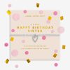 Joma Jewellery Confetti A Little Happy Birthday Sister Silver Plated Bracelet