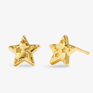 Joma Jewellery Earring Bauble Merry Christmas Gold Plated Stud Earrings