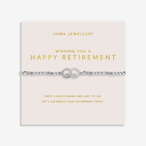 Joma Jewellery Forever Yours Wishing You A Happy Retirement Silver Plated Bracelet