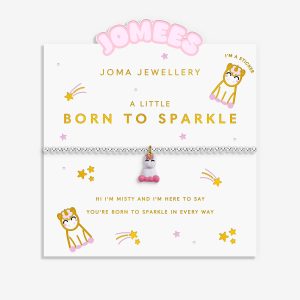 Joma Jewellery Kids' A Little Jomees Born To Sparkle Silver & Gold Plated Bracelet