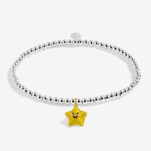 Joma Jewellery Kids' A Little Jomees Have A Star-Tastic Birthday! Silver & Gold Plated Bracelet