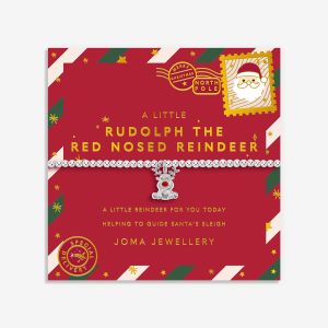 Joma Jewellery Kids' Christmas A Little Rudolph The Red Nosed Reindeer Bracelet