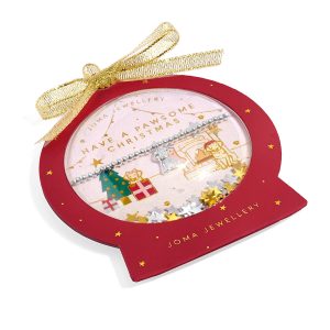 Joma Jewellery Kids' Snowglobe A Little Have A Pawsome Christmas Silver Plated Bracelet