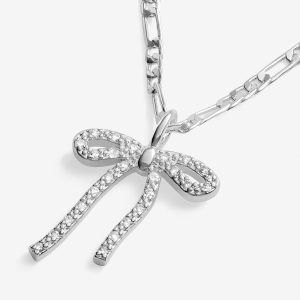 Joma Jewellery Loved By You Bow Silver Plated Necklace