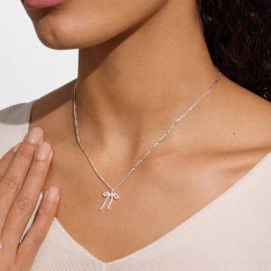 Joma Jewellery Loved By You Bow Silver Plated Necklace