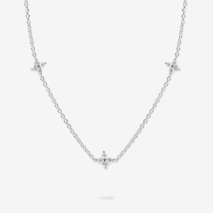 Joma Jewellery Loved By You Cz Clover Silver Plated Earrings