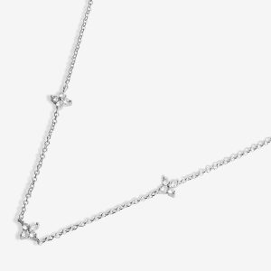 Joma Jewellery Loved By You Cz Clover Silver Plated Earrings