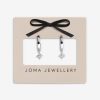 Joma Jewellery Loved By You Cz Clover Silver Plated Hoop Earrings