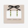 Joma Jewellery Loved By You Green Cz Gold Plated Hoop Earrings