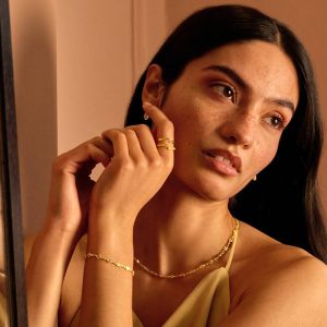 Joma Jewellery Loved By You Multi Cz Chain Gold Plated Bracelet