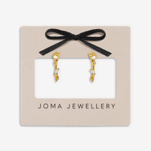 Joma Jewellery Loved By You Wavy Cluster Gold Plated Hoop Earrings