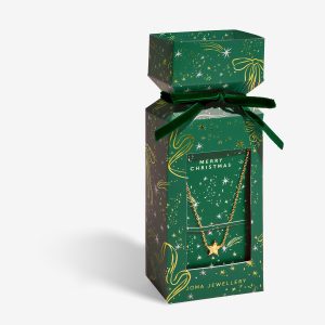 Joma Jewellery Necklace Christmas Cracker Merry Christmas Gold Plated