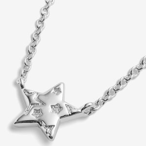 Joma Jewellery Necklace Christmas Cracker Merry Christmas Silver Plated