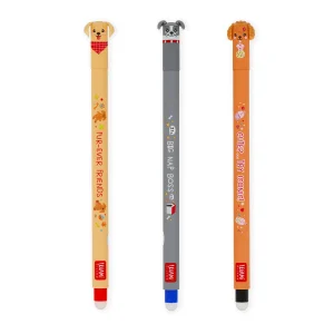 Legami Set of 3 Erasable Pens - Fur-ever Friends