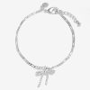 Loved By You Bow Bracelet In Silver Plating