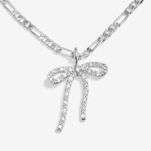 Loved By You Bow Bracelet In Silver Plating