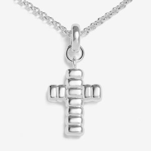 Loved By You Cross Bracelet In Silver Plating