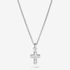 Loved By You Cross Necklace In Silver Plating
