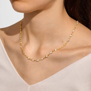 Alternative view of Joma Jewellery Loved By You Multi Cz Chain Gold Plated Necklace