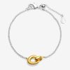 Loved By You Organic Link Bracelet In Silver and Gold Plating