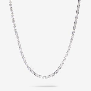 Loved By You Tennis Necklace In Silver Plating