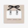 Loved By You Textured Hoop Earrings In Silver Plating