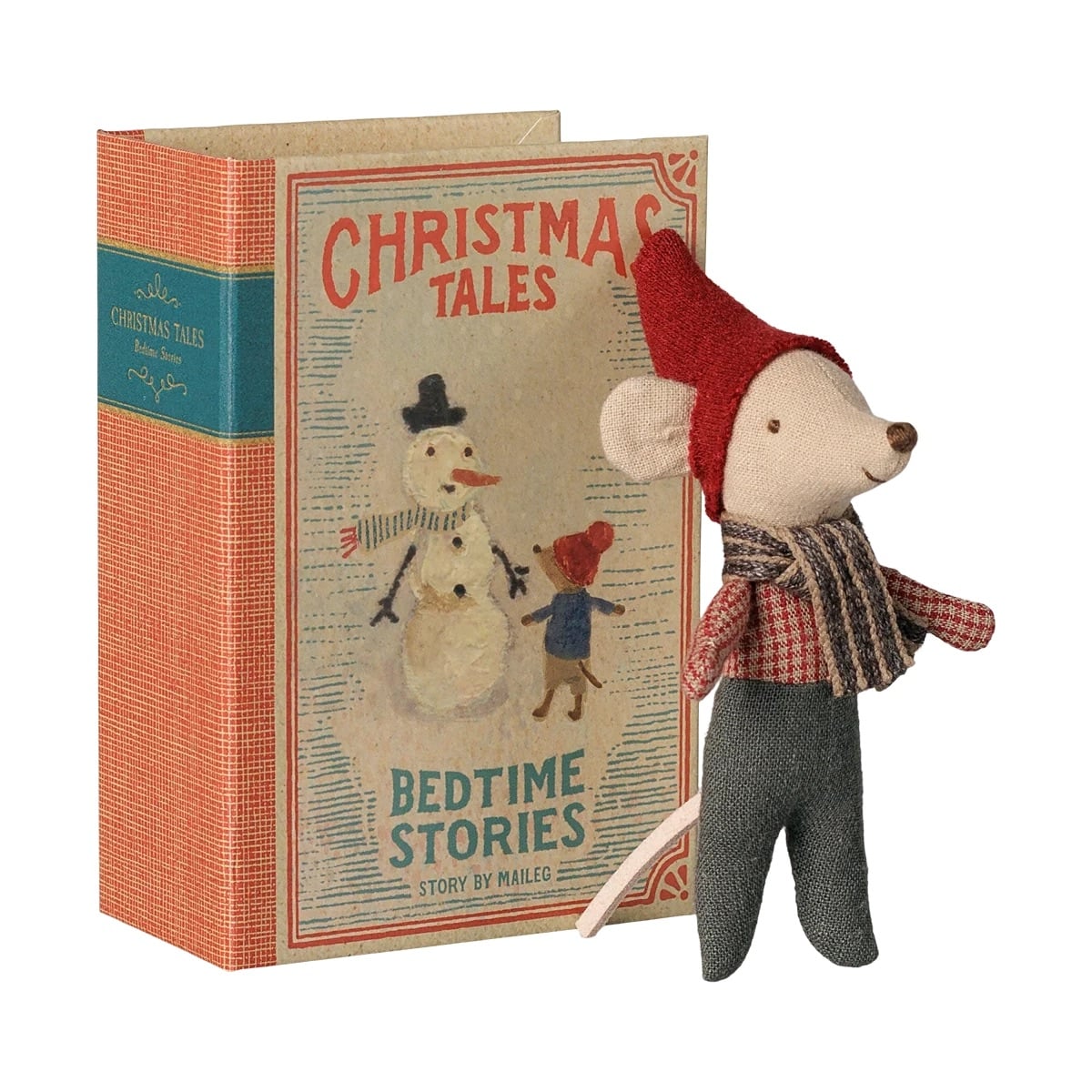 Maileg Christmas mouse, Baby in book