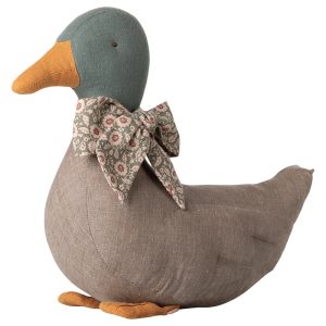 Maileg Duck with bow - Grey