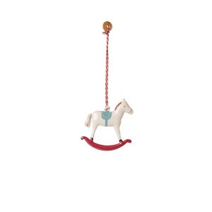 Maileg Metal ornament, Rocking horse - Red