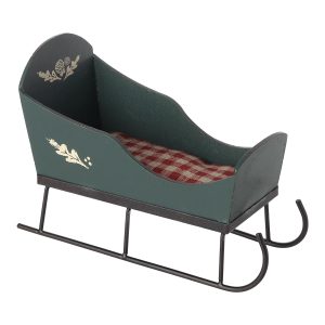 Maileg Sleigh, Mini - Green