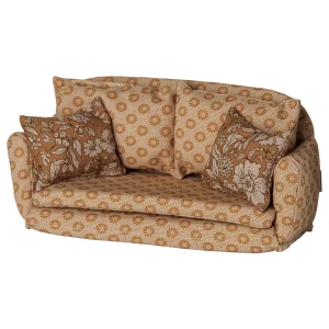 Maileg Sofa bed, Mouse, Large - Ocher