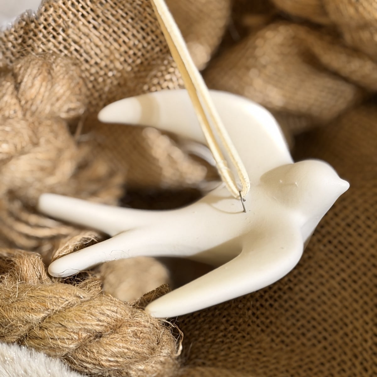 Porcelain Swallow Bauble